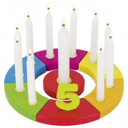 Geburtstagskranz Regenbogen mit Zahlen 1-10