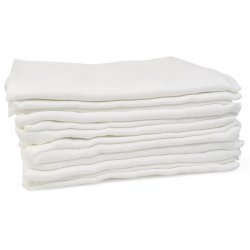 Mullwindeln weiß aus Baumwolle 8er Pack, 80 x 80 cm