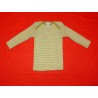 Baby-Schlupfhemd Wolle-Seide mit langem Arm uni oder geringelt