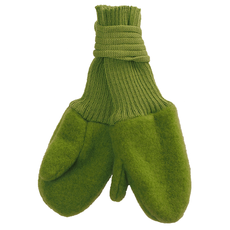 Baby Handschuhe aus Bio-Schurwolle Fleece am Band